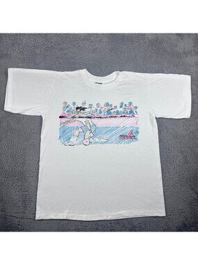 Vintage Pro Kennex T-Shirt Mens L  80s Tennis Graphic Single Stitch Made in USA